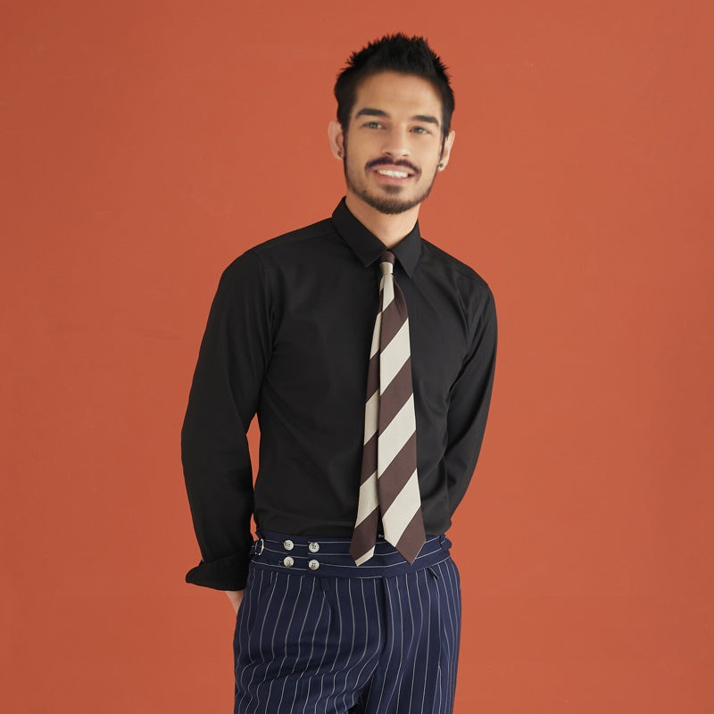 Men's Non-Ironing Easy-Care Slim Fit Long Sleeve Thin Shirt Business Dress Shirt