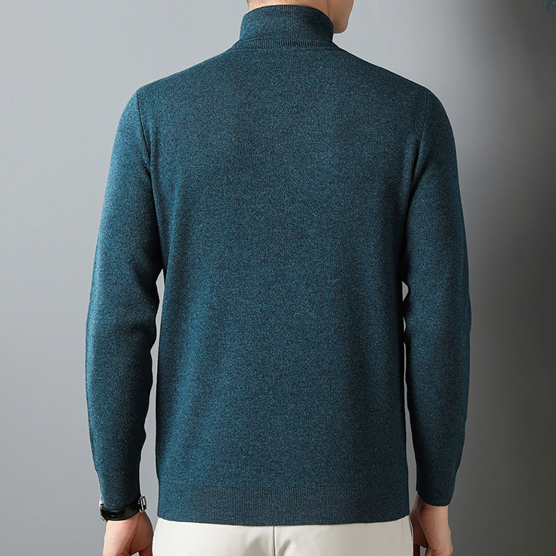 Men's Classic Wool Cashmere Soft Turtleneck Sweater