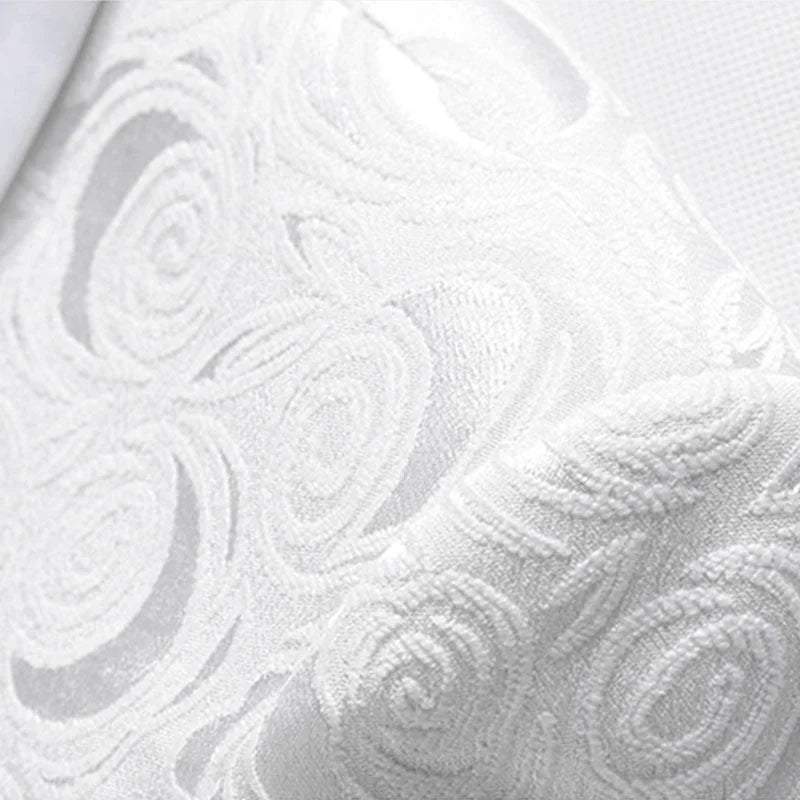 Men's 3-Piece Rose Embroidery Suits Wedding Suits for Groom Tuxedo 2 Color