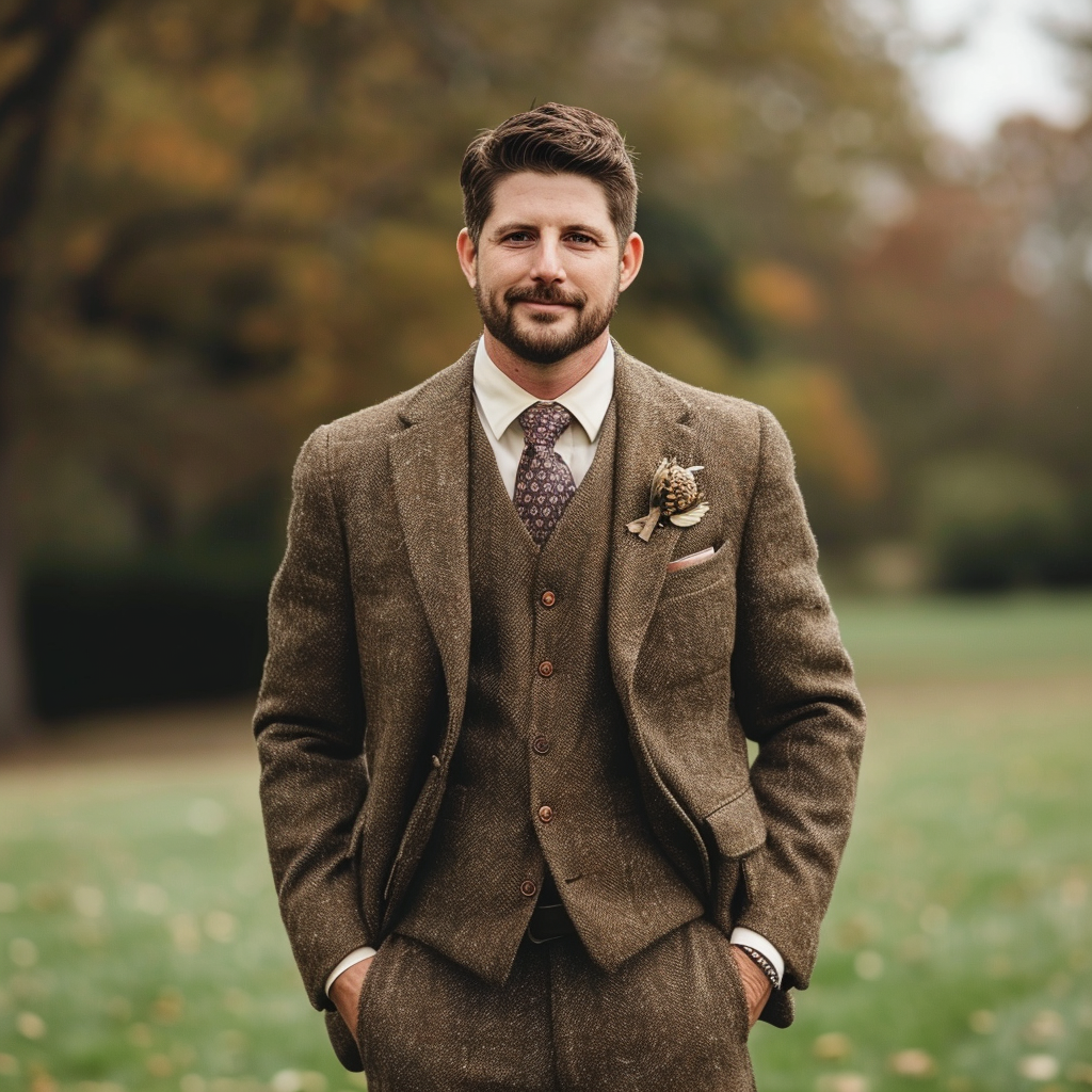 Can I wear a tweed suit to a wedding?