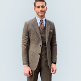 3 Pieces Vintage Herringbone Tweed Suit