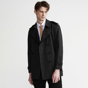 Men's Double Breasted Belted Trench Coat