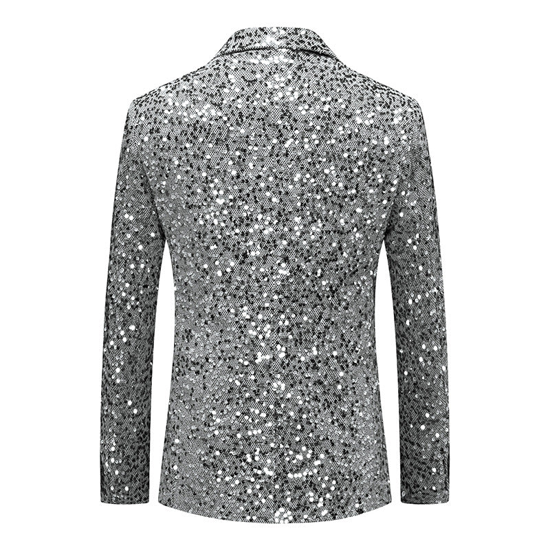 Mens silver sequin on sale blazer