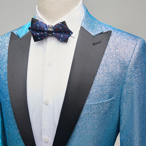 Men's 2 Pieces Suits Slim Fit Sequin Peak Lapel Tuxedos