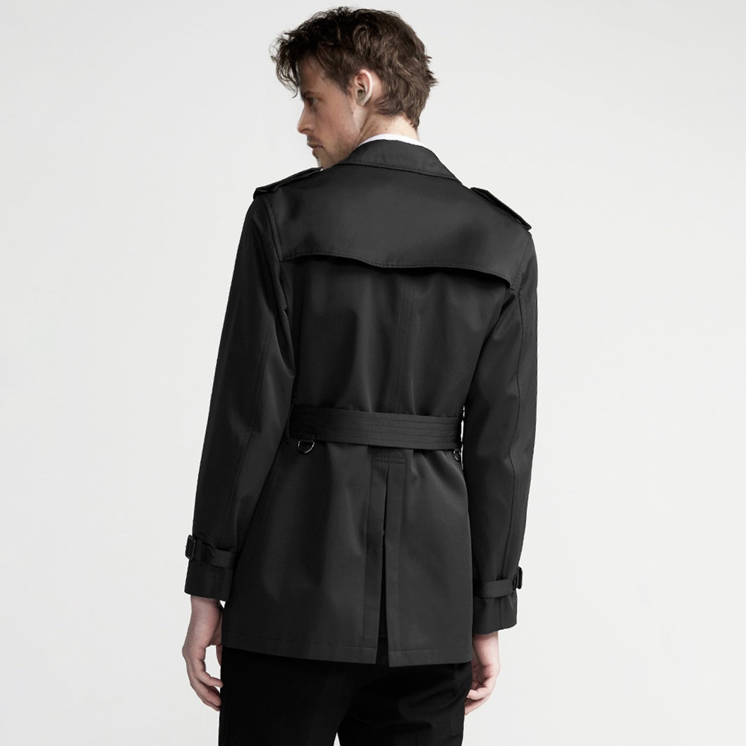 Men's Double Breasted Belted Trench Coat