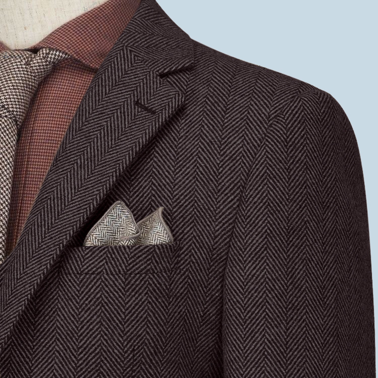 3 Pieces Vintage Herringbone Tweed Suit