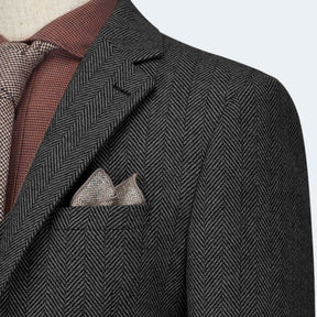 3 Pieces Vintage Herringbone Tweed Suit