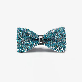 Rhinestone Bow Ties for Men Pre-Tied Sequin Diamond Neckties