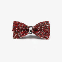 Rhinestone Bow Ties for Men Pre-Tied Sequin Diamond Neckties