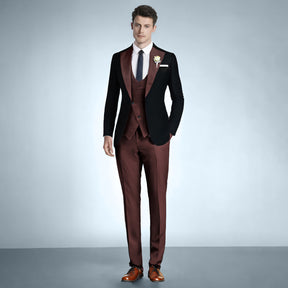 Men's Slim Fit 3 Pieces Notch Lapel Event Tuxedo Suit