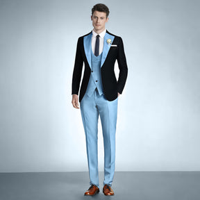 Men's Slim Fit 3 Pieces Notch Lapel Event Tuxedo Suit