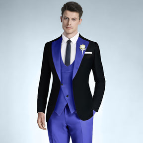 Men's Slim Fit 3 Pieces Notch Lapel Event Tuxedo Suit