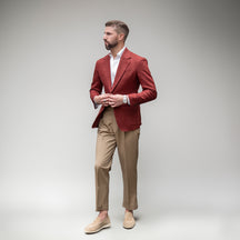 Casual 2 Piece Men's Linen Notch Lapel Tuxedos