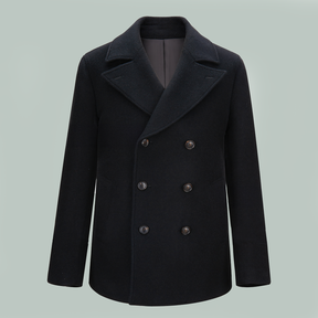 Retro Slim Fit Double Breasted Pea Coat