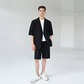 Men's Summer Relax Daily Cool Half Sleeve Shorts 2 Pieces Suit
