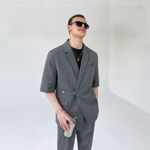 Casual 2-Piece Relaxed Fit Summer Men's Suit