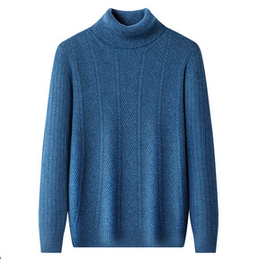 Men's Wool Cashmere Turtleneck Roll Neck Sweater