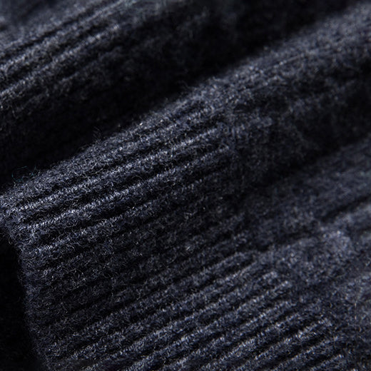 Men's Wool Cashmere Mock-Neck Texture Sweater