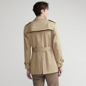 Men's Double Breasted Belted Trench Coat