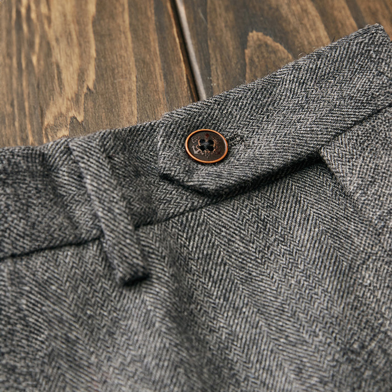 Vintage Herringbone Tweed Suit