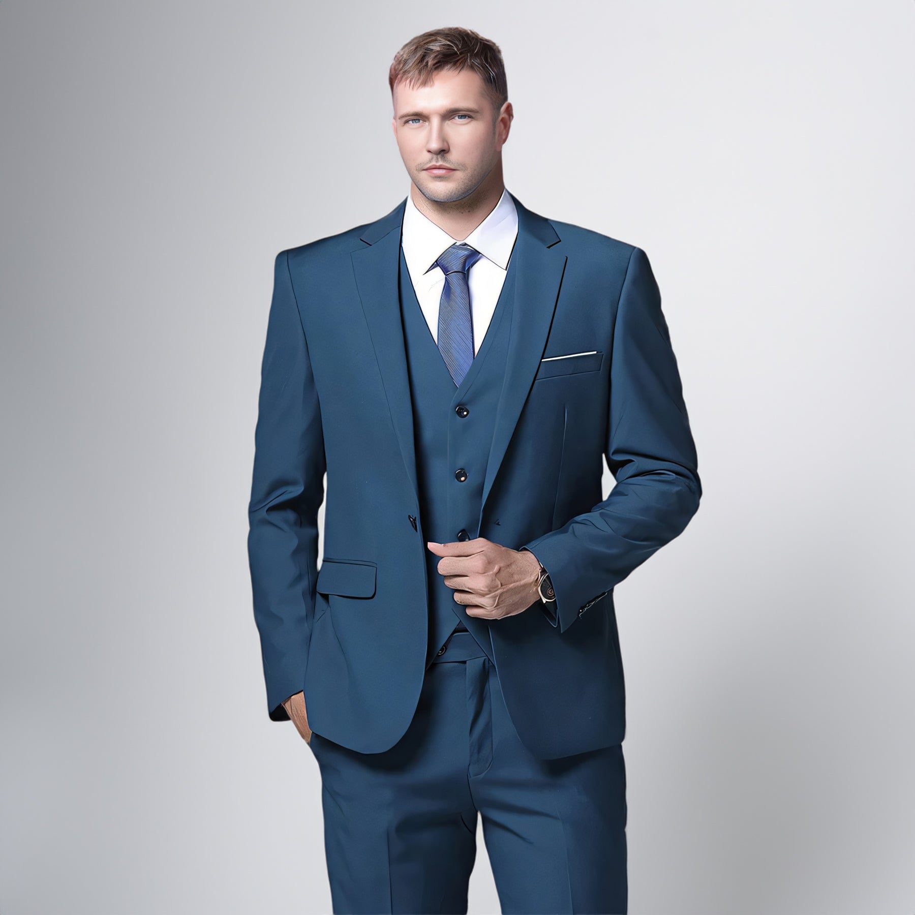 Formal Men's 3-Piece Suits Slim Fit One Button Tuxedo