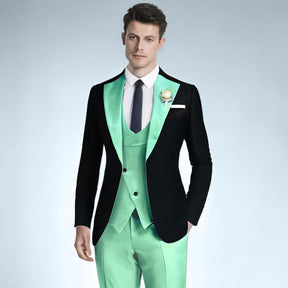 Men's Slim Fit 3 Pieces Notch Lapel Event Tuxedo Suit