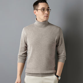 Men's Classic Wool Cashmere Soft Turtleneck Sweater