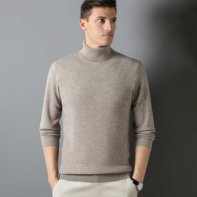 Men's Classic Wool Cashmere Soft Turtleneck Sweater