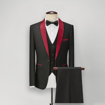Men's Classic Groom Shawl Lapel Tuxedo 3 Piece Suits