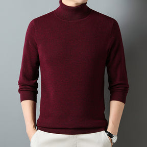 Men's Classic Wool Cashmere Soft Turtleneck Sweater