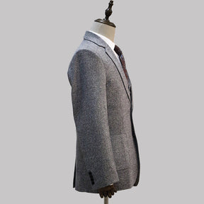 3 Pieces Retro Herringbone Tweed Suit