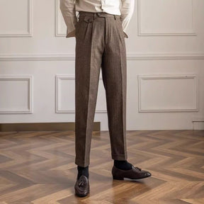 Men's Vintage Herringbone Tweed Pants