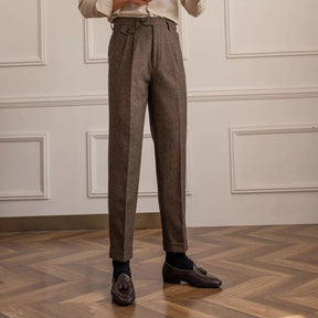 Men's Vintage Herringbone Tweed Pants