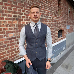 Men's Wool Tweed Thickened Waistcoat