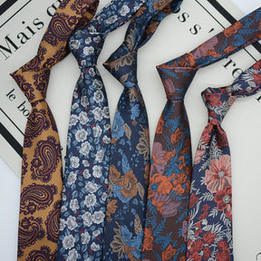 Silk Vintage Style Floral Necktie