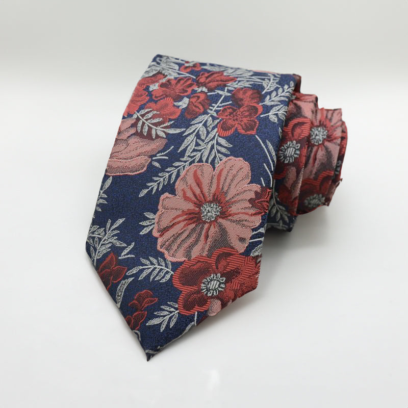 Silk Vintage Style Floral Necktie