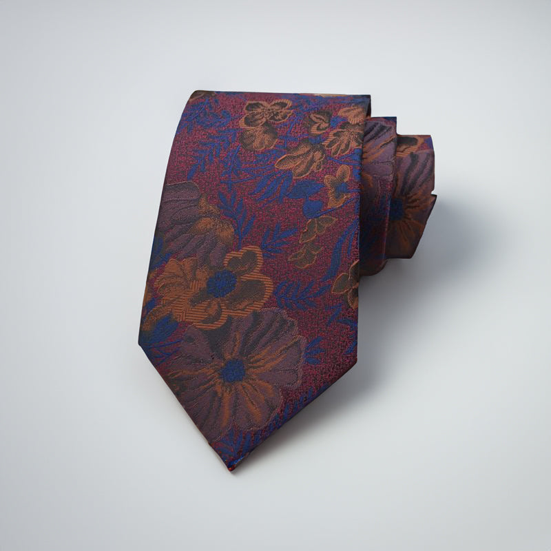 Silk Vintage Style Floral Necktie