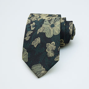 Silk Vintage Style Floral Necktie