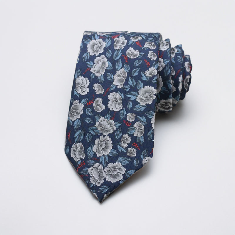 Silk Vintage Style Floral Necktie