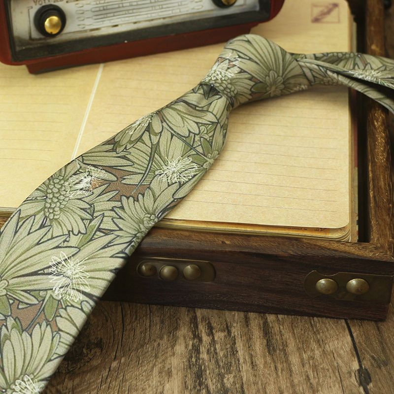 Men's Vintage Style Fashion Floral Necktie