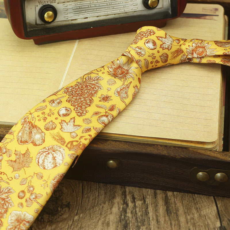 Men's Vintage Style Fashion Floral Necktie