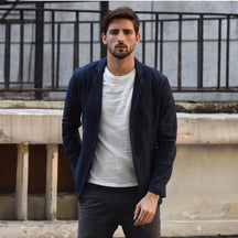 Men's Casual Summer Slim Fit Linen Notch Lapel Blazer