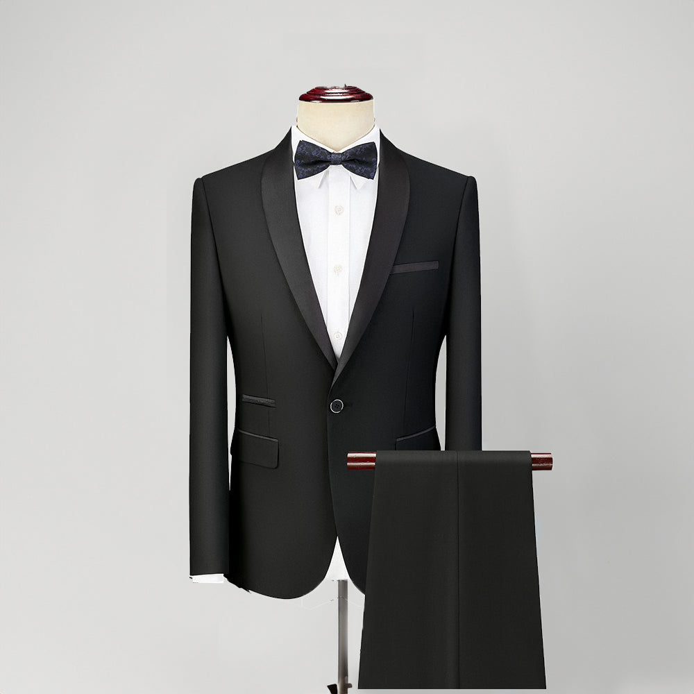Formal Men's Slim Fit Classic Groom Shawl Lapel Tuxedo 3 Piece Suits