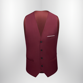 Formal Men's Slim Fit Classic Burgundy Groom Shawl Lapel Tuxedo 3 Piece Suits