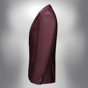 Men's 3 Pieces Suit Slim Fit Peak Lapel Burgundy Wedding Tuxedo