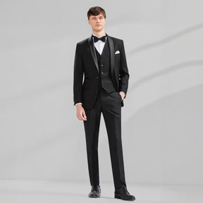 Formal Men's Slim Fit Classic Groom Shawl Lapel Tuxedo 3 Piece Suits