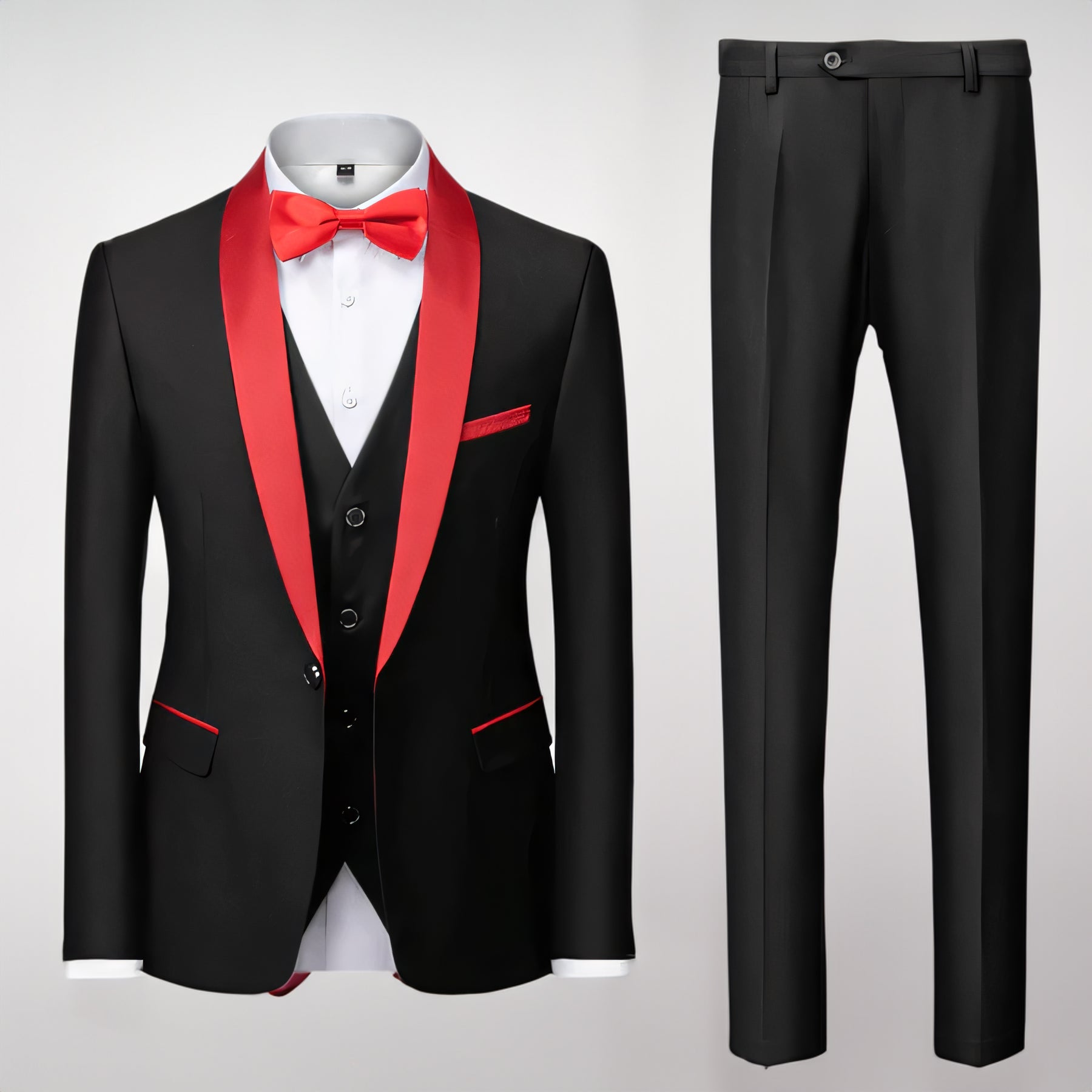 Men's Classic Groom Shawl Lapel Tuxedo 3 Piece Suits