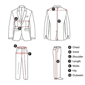3 Pieces Herringbone Tweed Suit