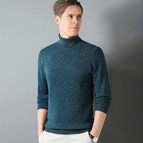 Men's Classic Wool Cashmere Soft Turtleneck Sweater